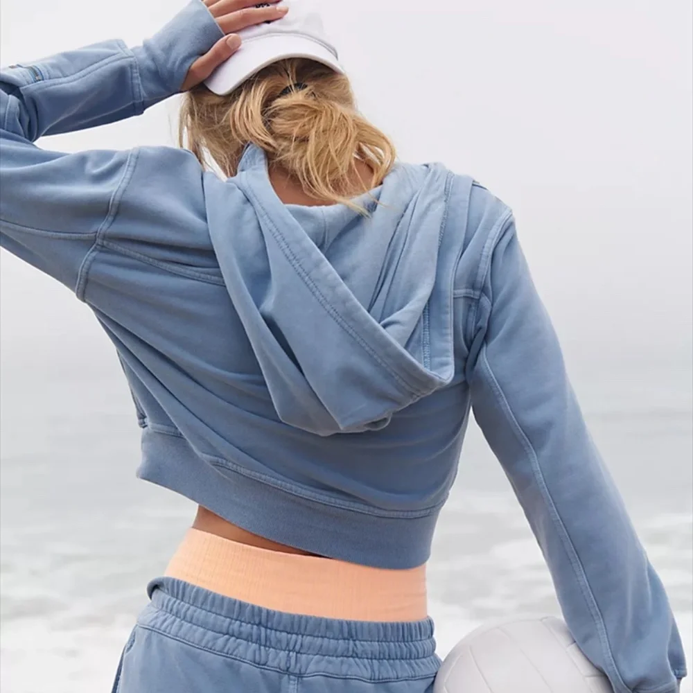 Free People Hoodie Color Blue Size M - Picture 3 of 12